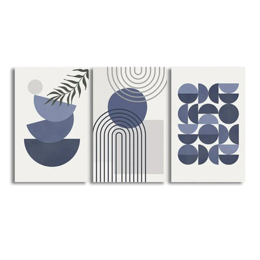 Abstract Trendy Geometric Patterns  (3Panel) Wall Art