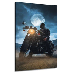 Night biker | Premium Canvas