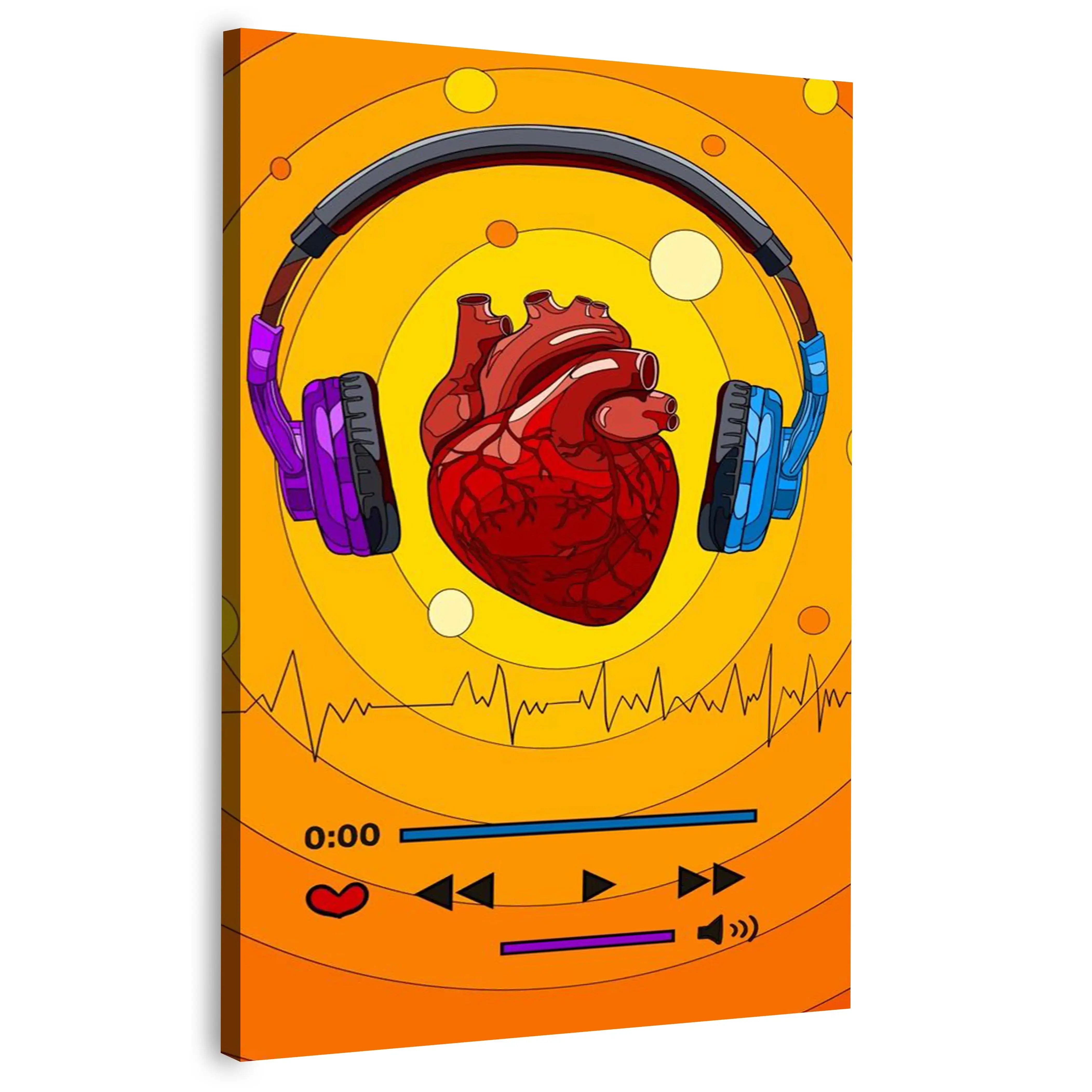 A Heart for Music Canvas Frames Wall Art