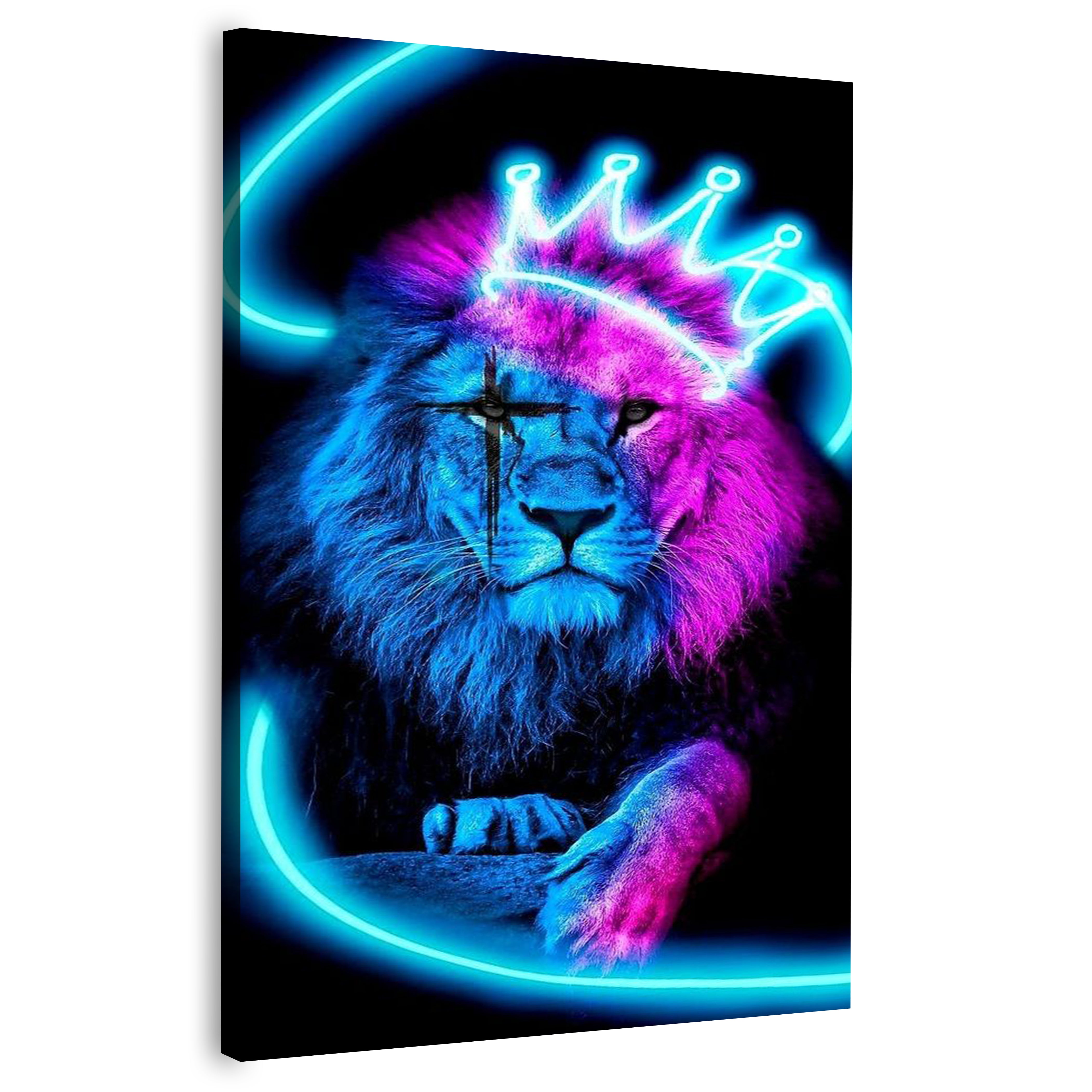 Glowing Lion Portrait