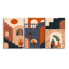 Abstract Architecture (3Panel) Wall Art