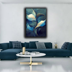 Blue flower abstract Canvas