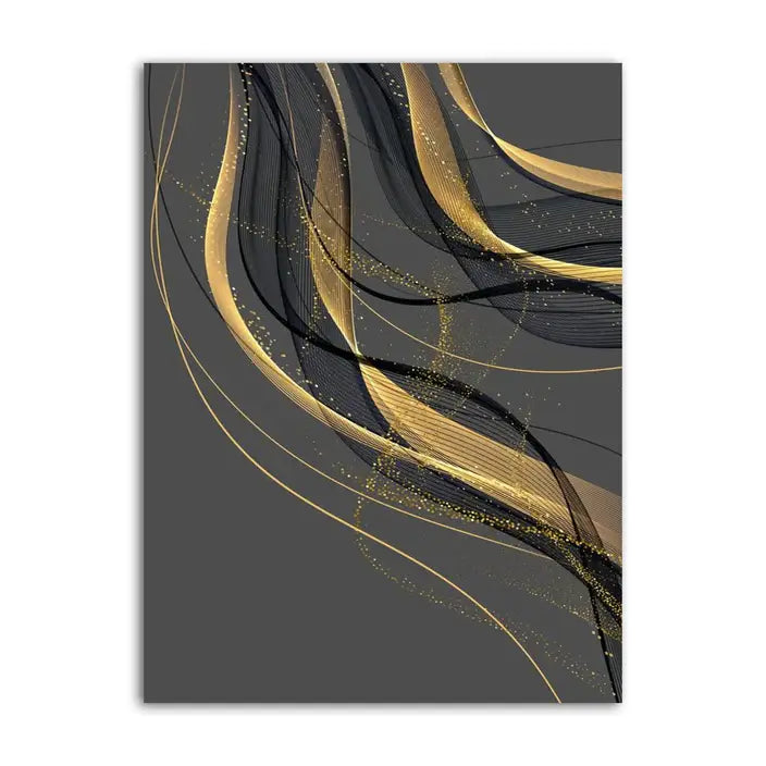 Abstract luxury wavy shape Canvas Frames Wall Art