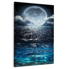 Moonlight Seascape Canvas Frames Wall Art