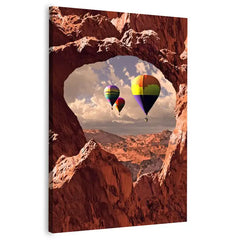 Southwest Hot Air Balloons Canvas Frames Wall Art