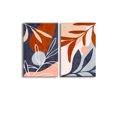 Abstract plant leaf (2panel) Wall Art