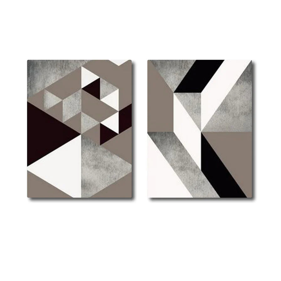 Abstract Geometric (2panel) Wall Art