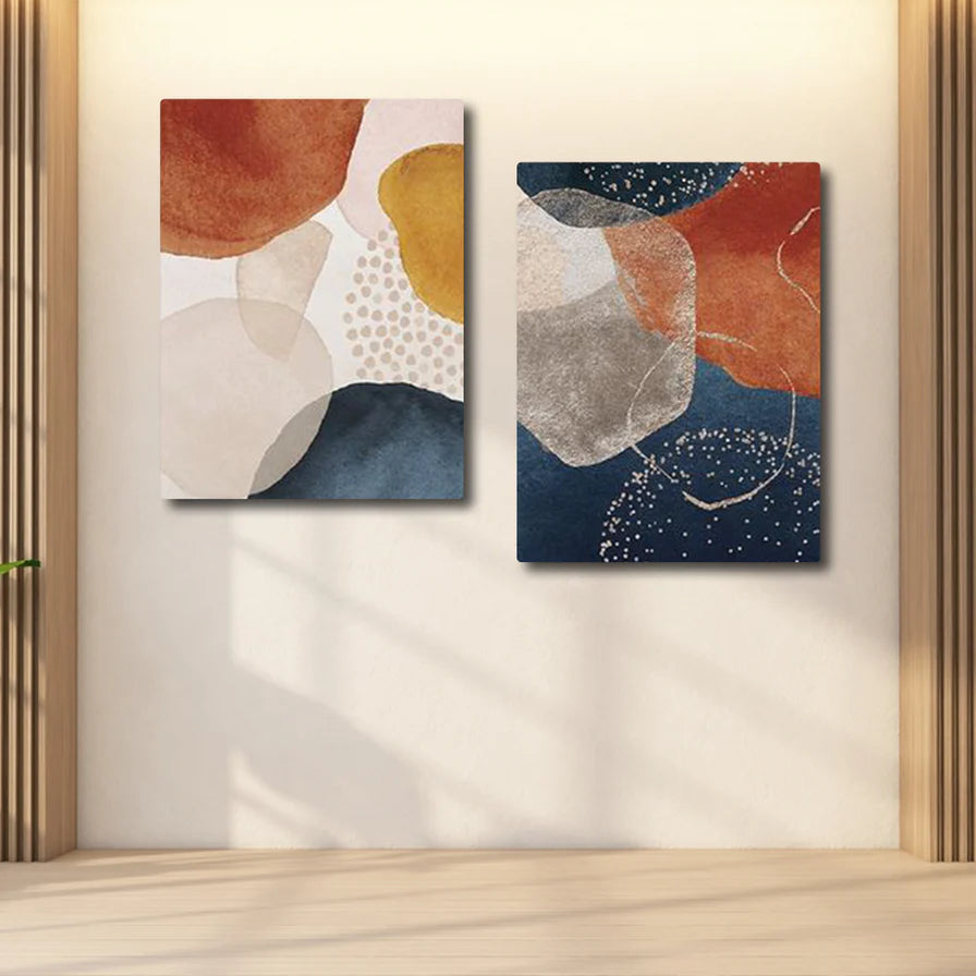 Nordic Abstract Geometric Line (2panel) Wall Art