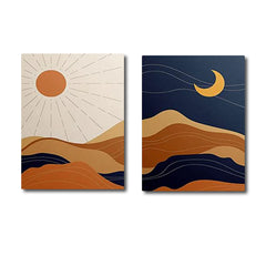 Abstract Day and Night (2panel) Wall Art