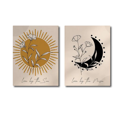 Nordic Style Sun & Moon (2panel) Wall Art