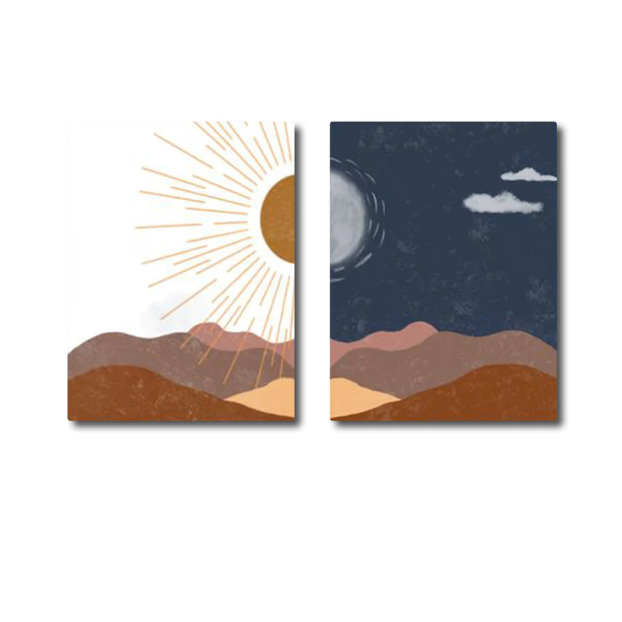 Sun & Moon (2Panel) Wall Art