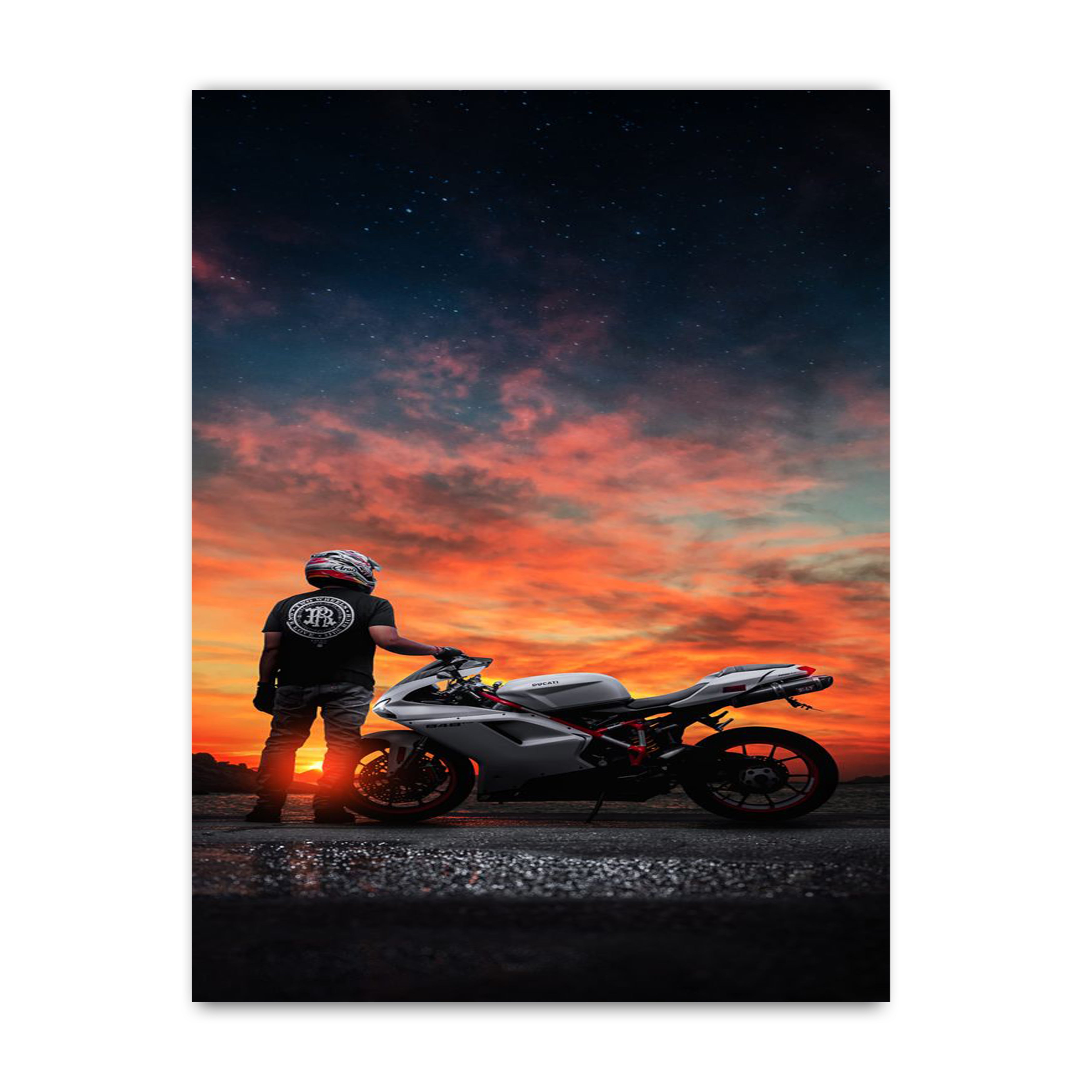 Ducati 848 Sunset | Premium Canvas