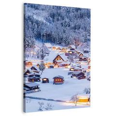 Historic Village Shirakawago Canvas Frames Wall Art