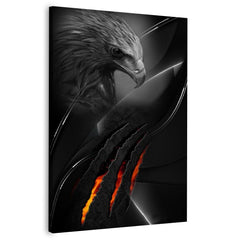 Eagle Portrait With Fire Wings