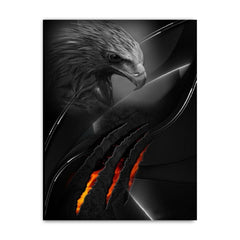 Eagle Portrait With Fire Wings