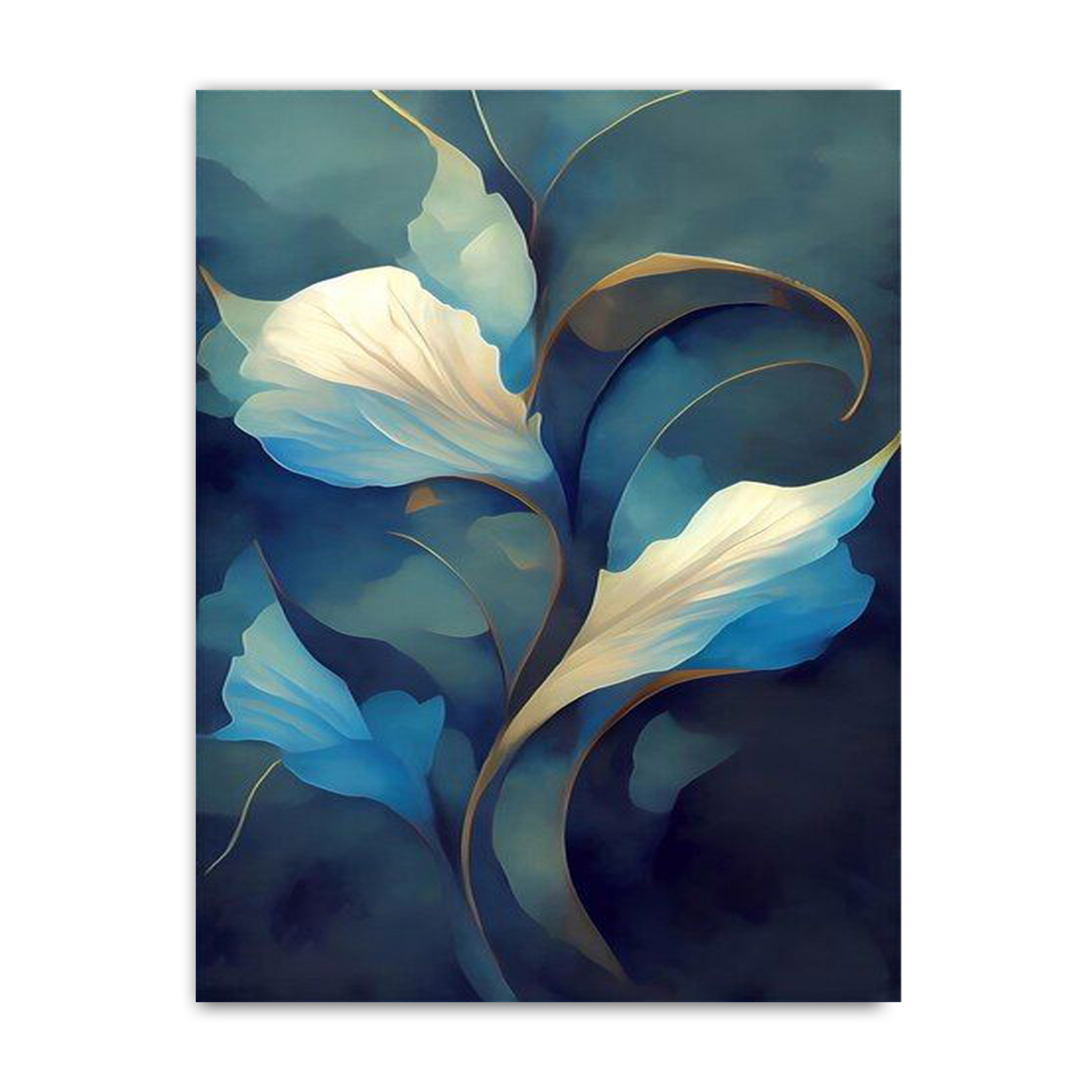 Blue flower abstract Canvas