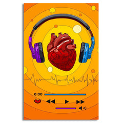 A Heart for Music Canvas Frames Wall Art