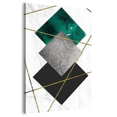 Marble Background Gold Line Print Wall Art