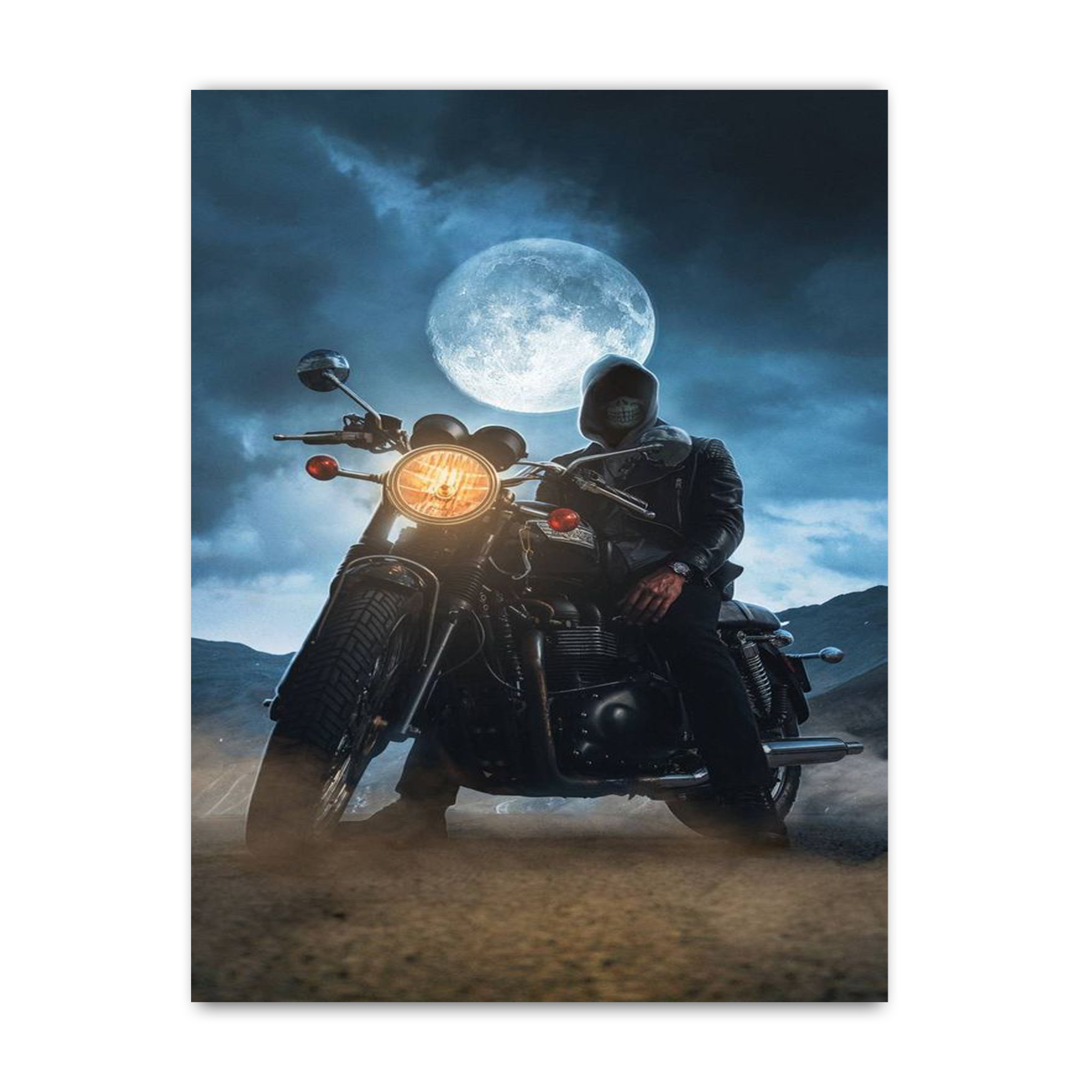 Night biker | Premium Canvas