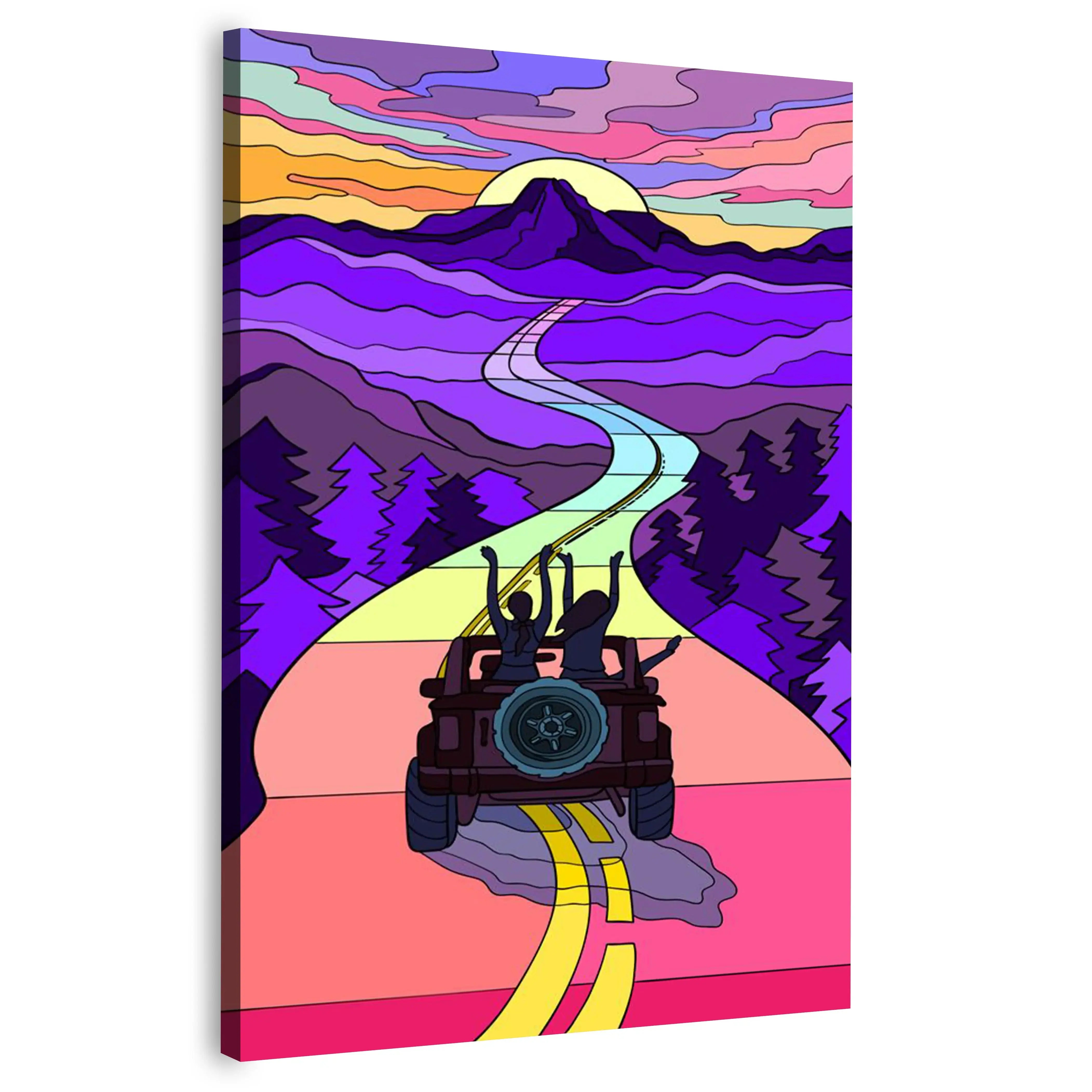 Trippy Wheels Canvas Frames Wall Art