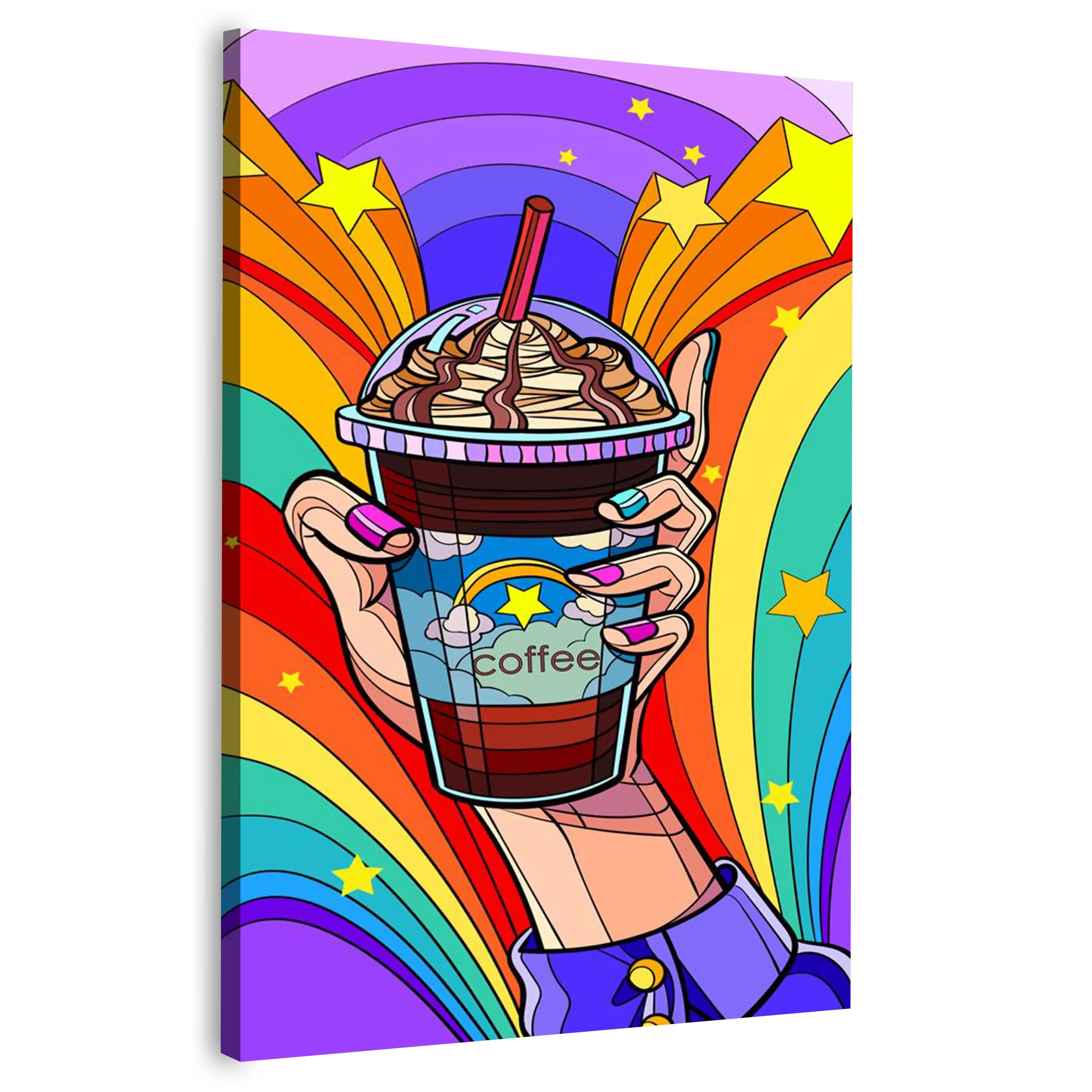 Multicolor Ice Cream Canvas Frames Wall Art