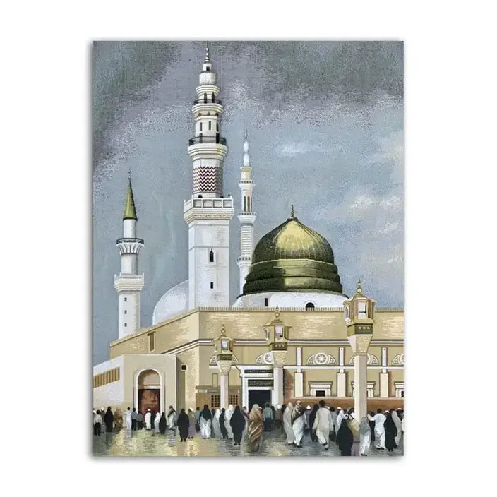 Al-masjid An-nabawi Canvas Frames Wall Art