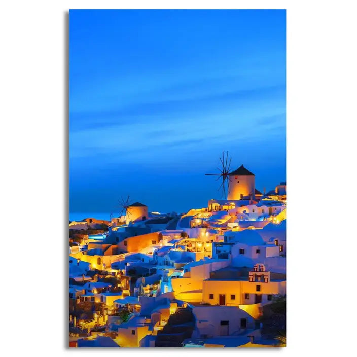 Oia Sunset Santorini Greece Canvas Frames Wall Art