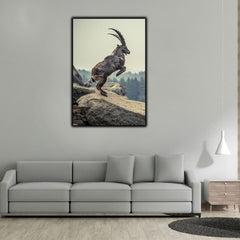 Capricorn Rock Animal Canvas