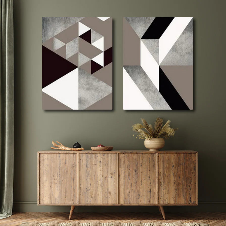 Abstract Geometric (2panel) Wall Art