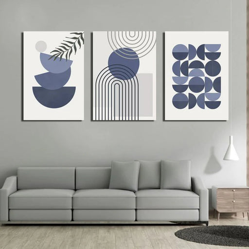 Abstract Trendy Geometric Patterns  (3Panel) Wall Art