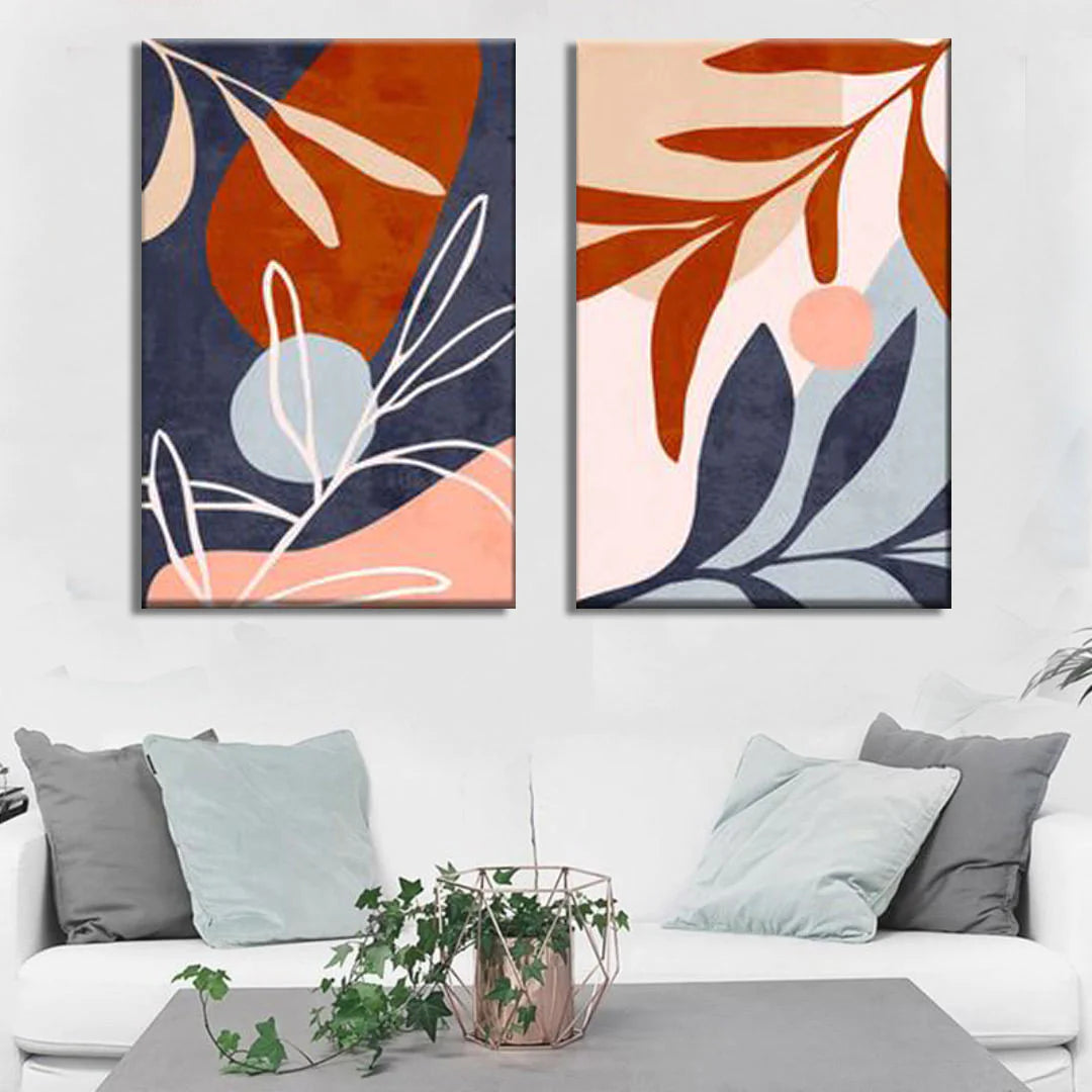 Abstract plant leaf (2panel) Wall Art