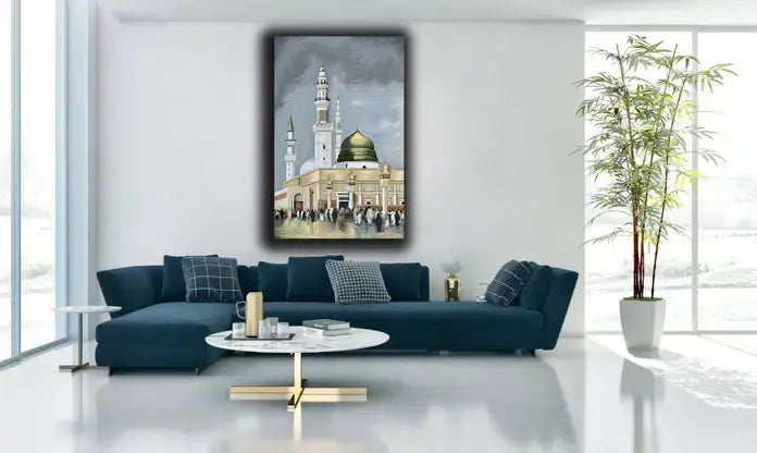 Al-masjid An-nabawi Canvas Frames Wall Art