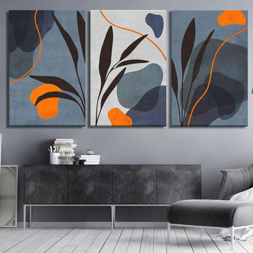 Black and Orange (3Panel) Wall Art