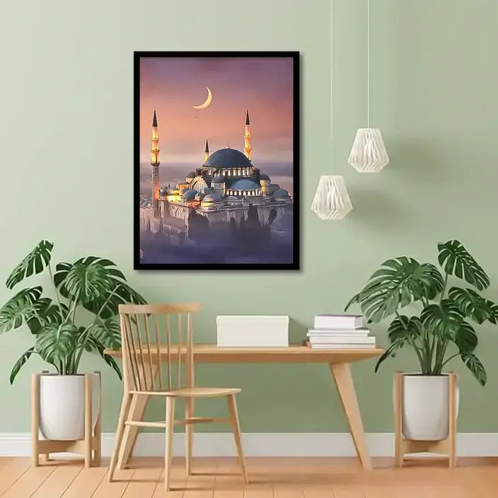 Blue Mosque Canvas Frames Wall Art