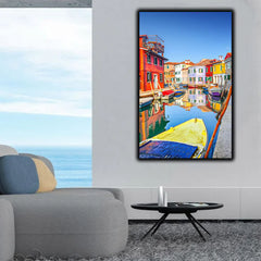 Burano Island of Venice Canvas Frames Wall Art