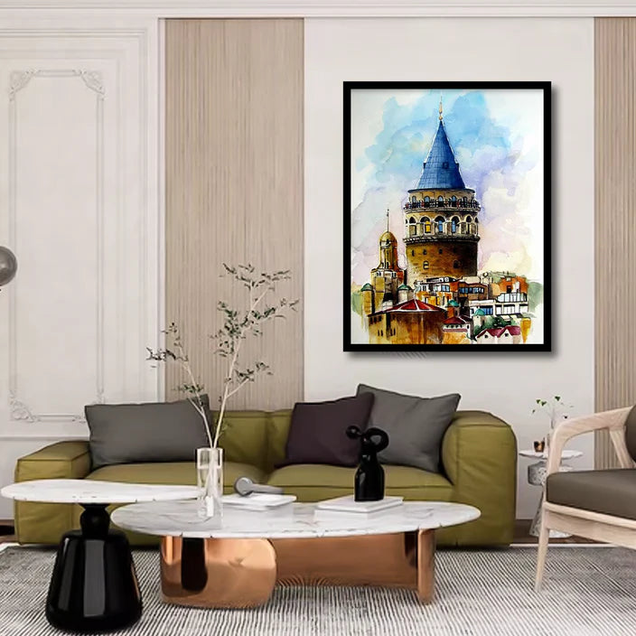 Galata Tower Canvas Frames Wall Art