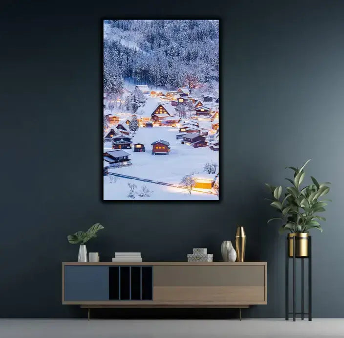 Historic Village Shirakawago Canvas Frames Wall Art