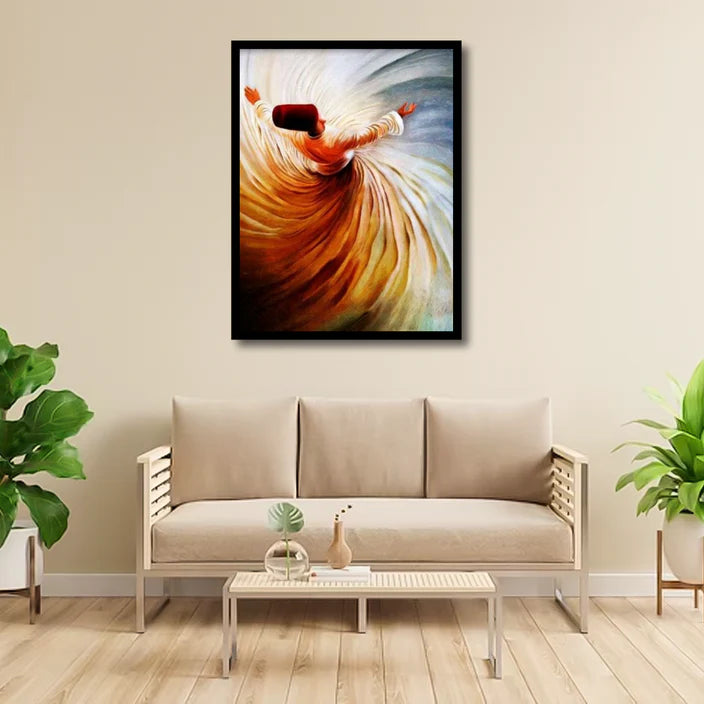 Islamic Sufi Whirling Dervish Canvas Frames Wall Art