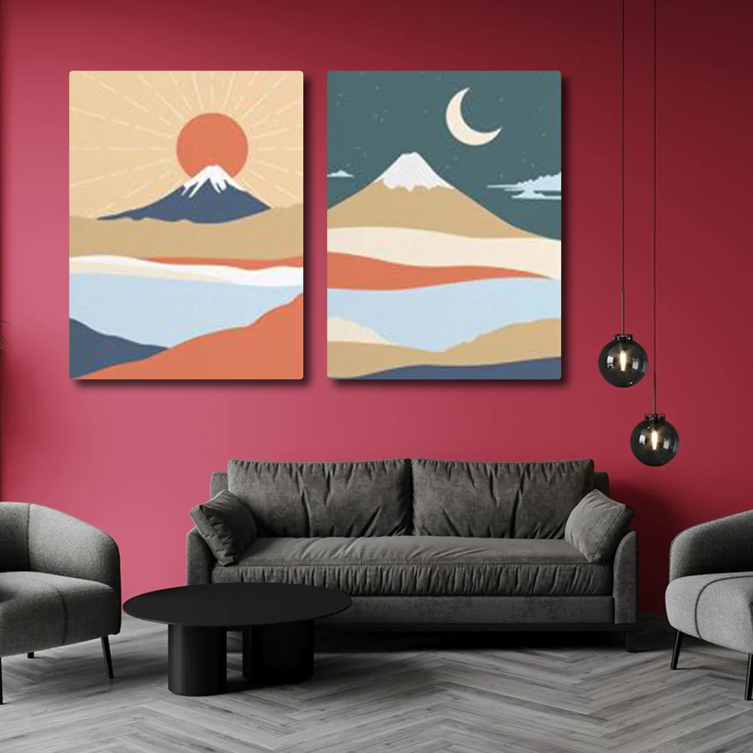 Mountain Landscape (2panel) Wall Art