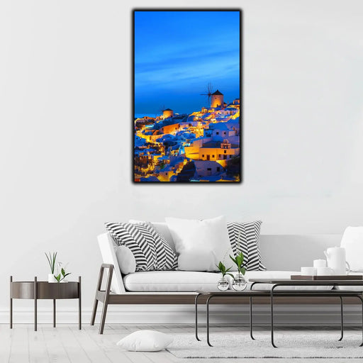 Oia Sunset Santorini Greece Canvas Frames Wall Art