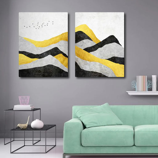 Set of 2 Modern Abstract (2panel) Wall Art