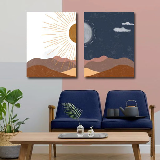 Sun & Moon (2Panel) Wall Art