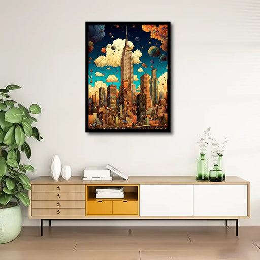 York City Skyine Canvas Frames Wall Art