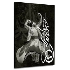 Sufi Arabic Typography Canvas Frames Wall Art