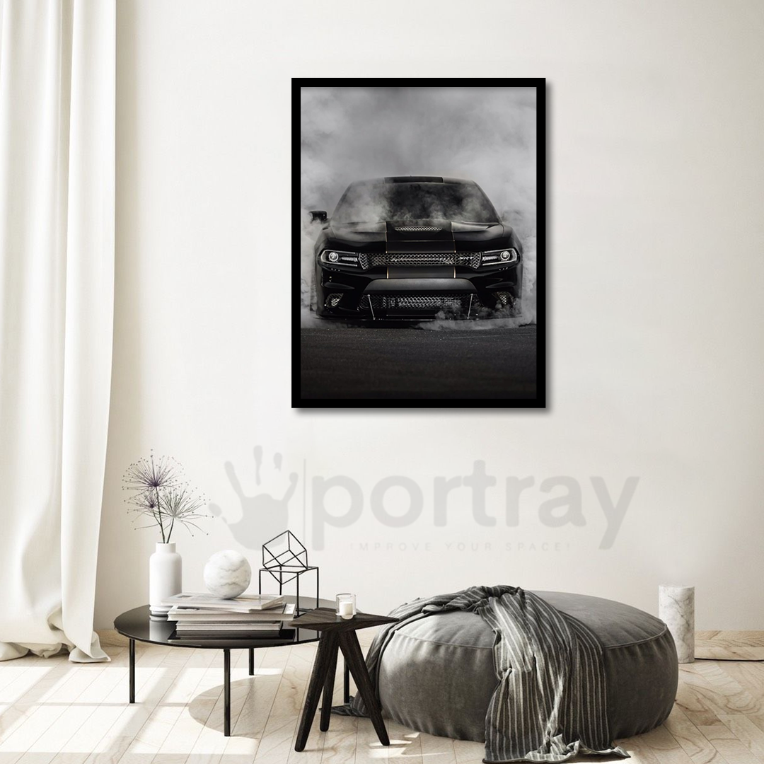 Black Charger Canvas Frames