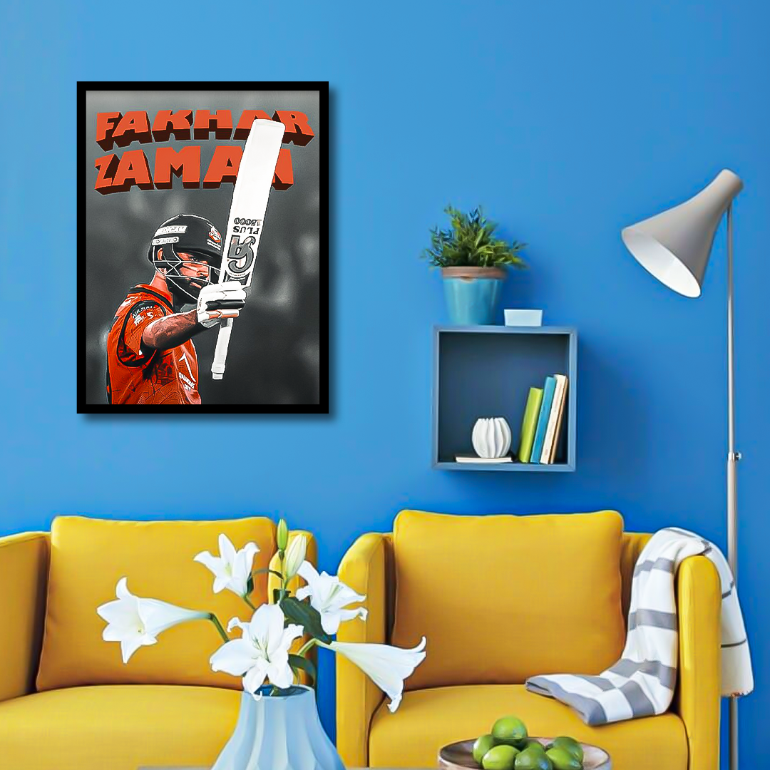 Cricket Player-T20 Batsman-Retro Canvas Frames