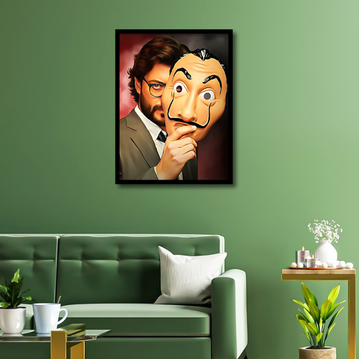 Money Hiest Joker Canvas Frames