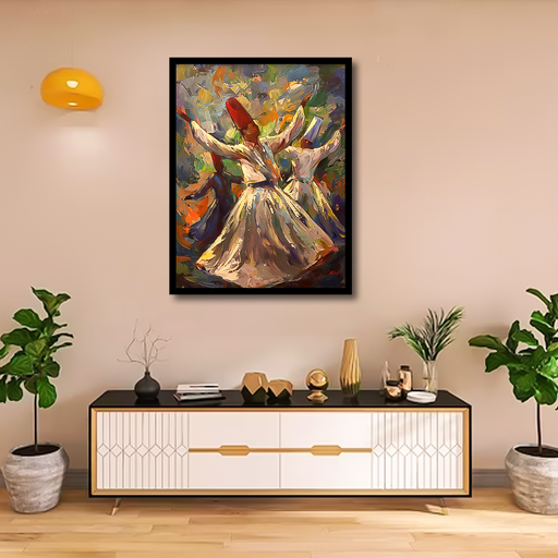 THAELY Rumi Sufi Turkish Dance Canvas Frames